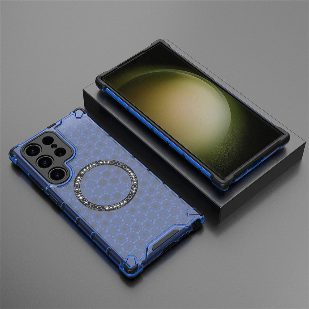 Techsuit - HoneyComb Shield MagSafe - Samsung Galaxy S25 Ultra - Blue