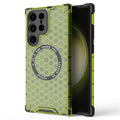Techsuit - HoneyComb Shield MagSafe - Samsung Galaxy S25 Ultra - Lime Green