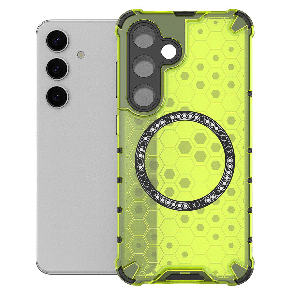 Techsuit - HoneyComb Shield MagSafe - Samsung Galaxy S25 - Lime Green