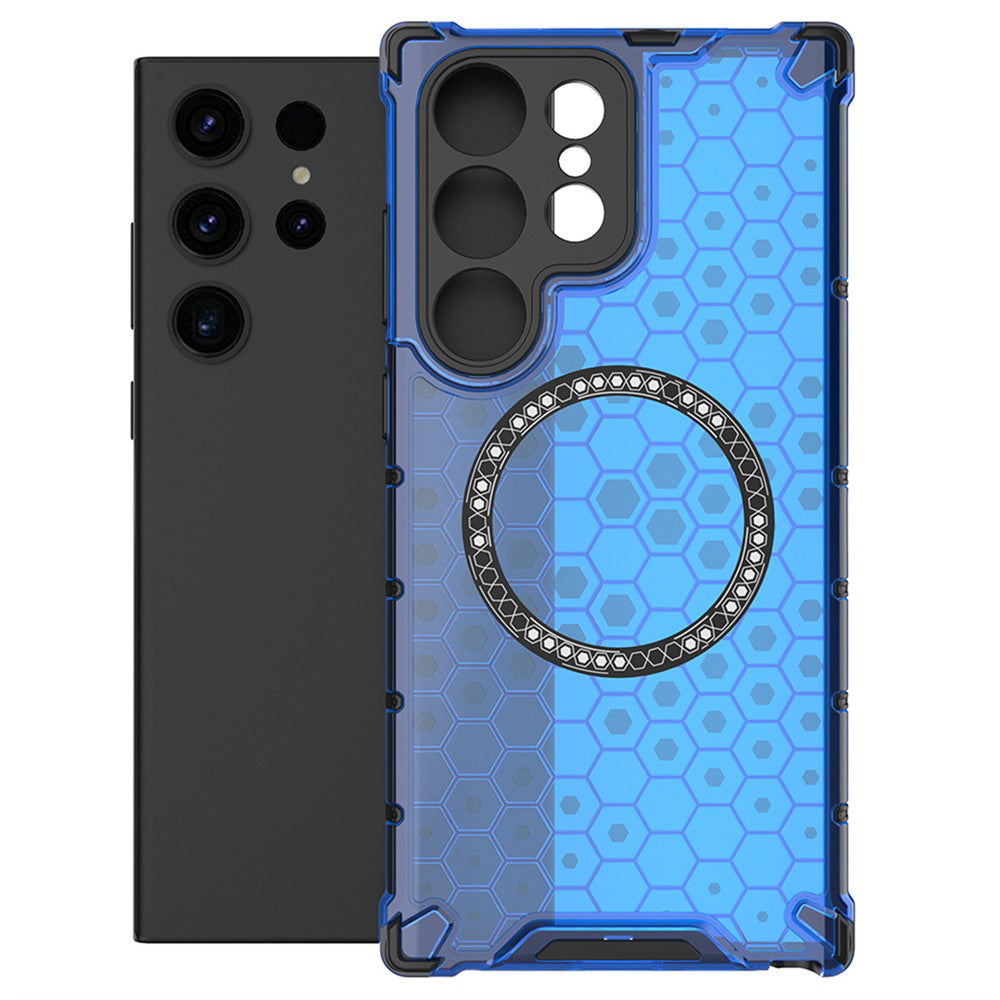 Techsuit - HoneyComb Shield MagSafe - Samsung Galaxy S24 Ultra - Blue