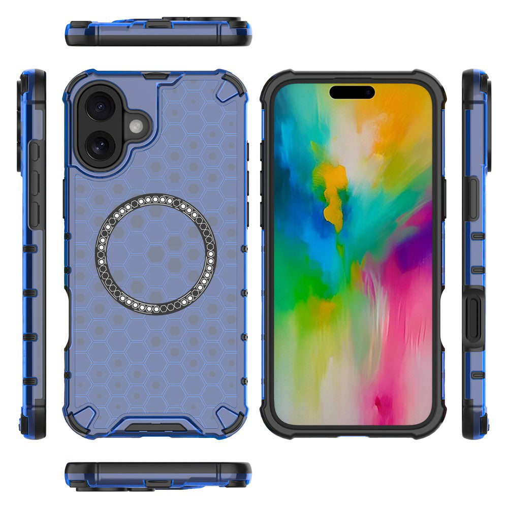 Techsuit - HoneyComb Shield MagSafe - iPhone 16 - Blue