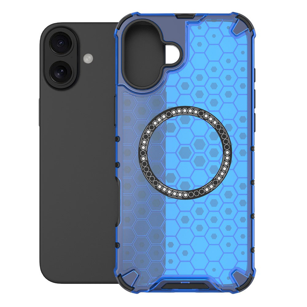 Techsuit - HoneyComb Shield MagSafe - iPhone 16 - Blue