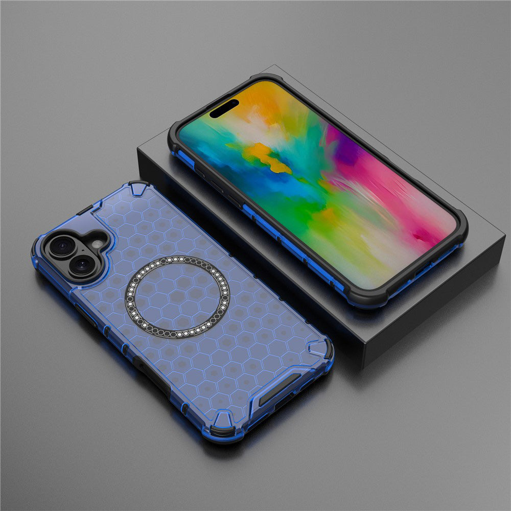 Techsuit - HoneyComb Shield MagSafe - iPhone 16 - Blue