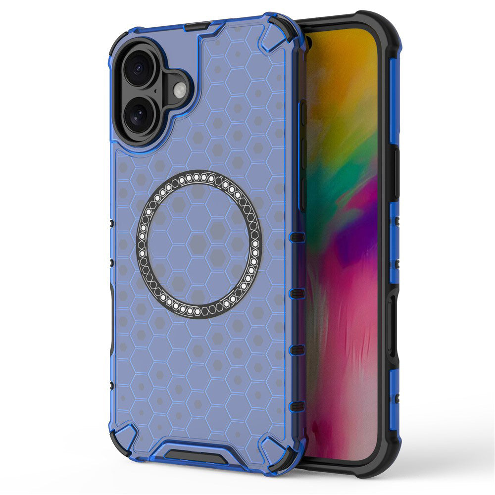 Techsuit - HoneyComb Shield MagSafe - iPhone 16 - Blue