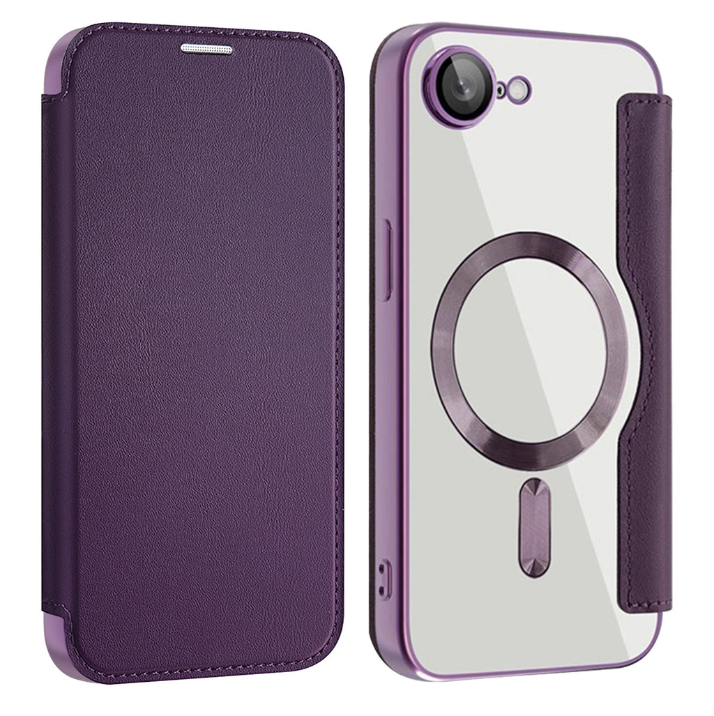 Techsuit - SmartMag Book Case - iPhone 16e / iPhone 17e - Purple
