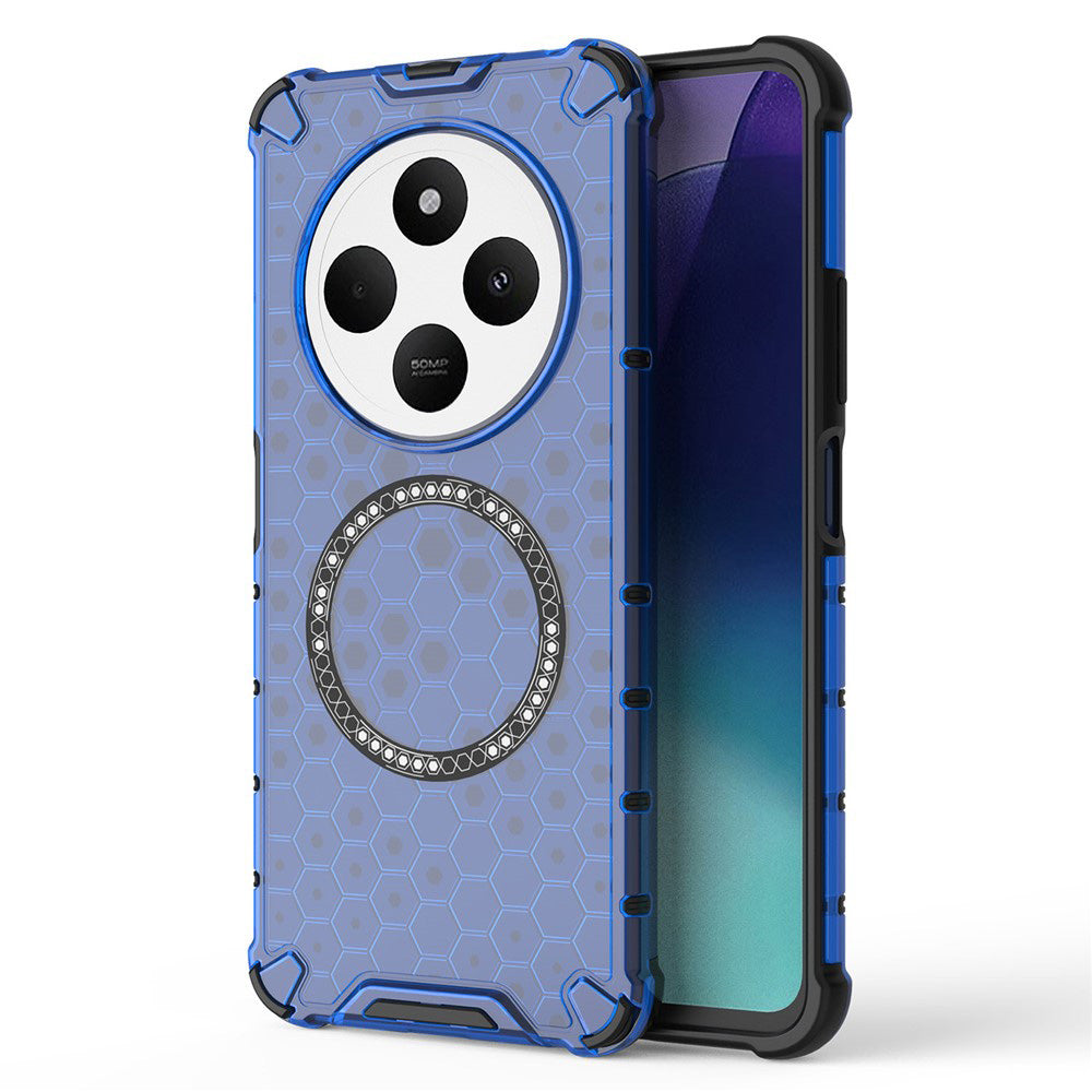 Techsuit - HoneyComb Shield MagSafe - Xiaomi Redmi 14C / Poco C75 - Blue