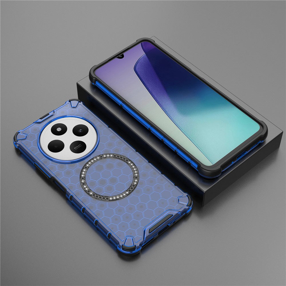 Techsuit - HoneyComb Shield MagSafe - Xiaomi Redmi 14C / Poco C75 - Blue