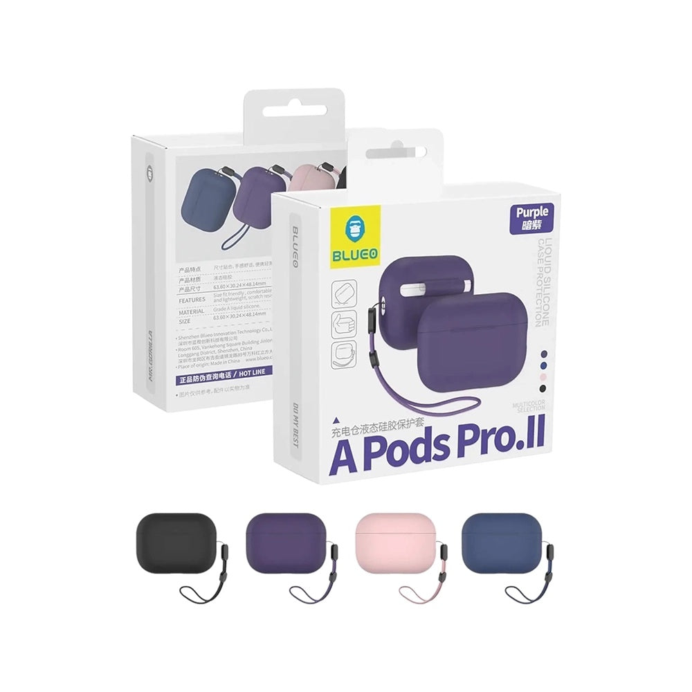 Blueo - Liquid Silicone Protect Case - for AirPods Pro 2 - Purple