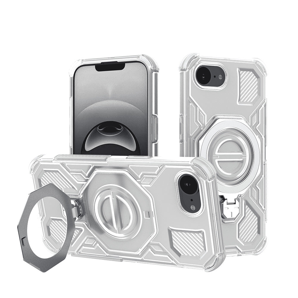 Techsuit - Carbon Shield PRO - iPhone 16e / iPhone 17e - White Transparent