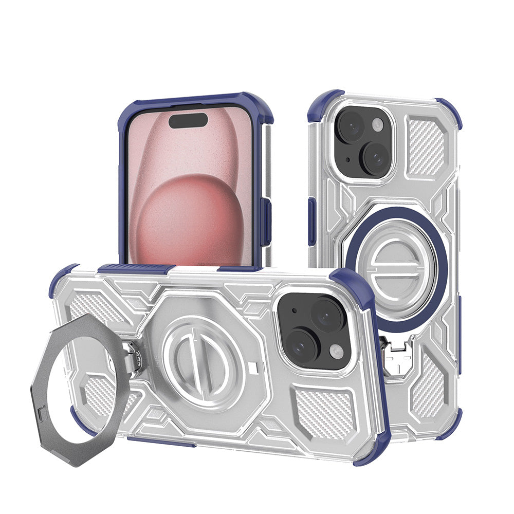 Techsuit - Carbon Shield PRO - iPhone 15 - Blue Transparent