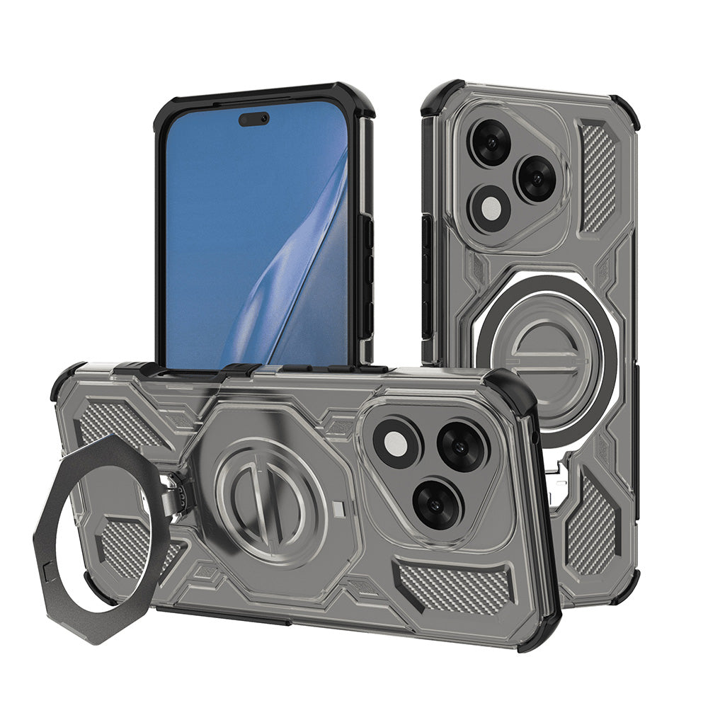 TechSuit Husa de protectie Techsuit Carbon Shield PRO compatibil cu Honor 400 Lite, Negru Fumuriu