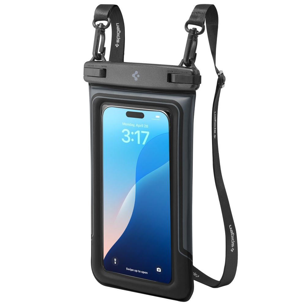 Spigen - (2 pack) Waterproof Case A611P (ACS09348) - IPX8, for Phone, max 6.9" - Matte Black