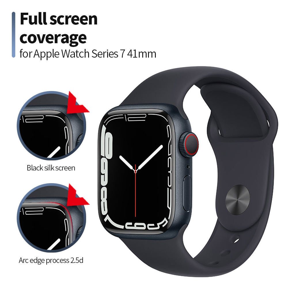 Blueo - High Molecule Screen Protector with Dust Removal Locator - Apple Watch 10 42mm / Watch 11 42mm - Black