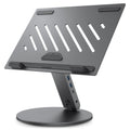 Spigen - Laptop Holder LD204H (AMP08885) - with Built-in Hub 2x USB, 3x Type-C, HDMI, 360° Rotation, Adjustable, Secure 