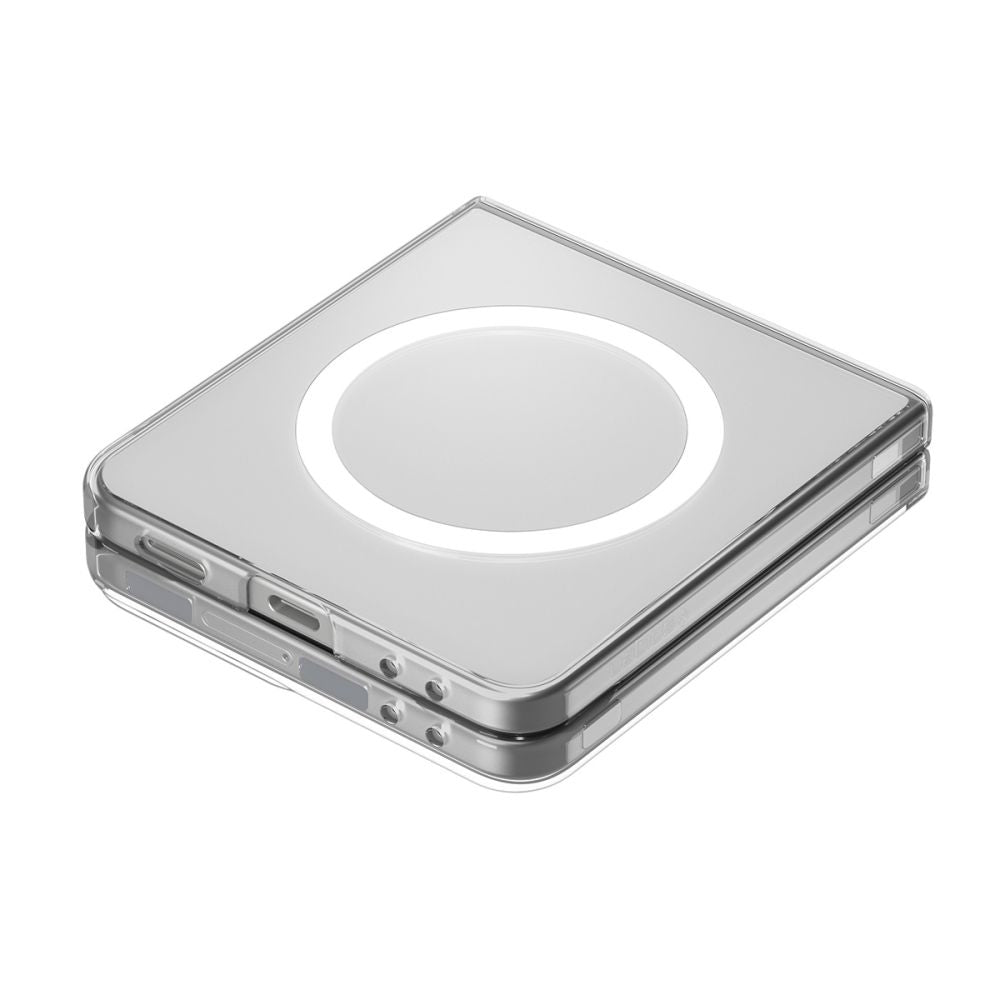 Spigen - Air Skin MagSafe (ACS09556) - Samsung Galaxy Z Flip7 - Crystal Clear / White
