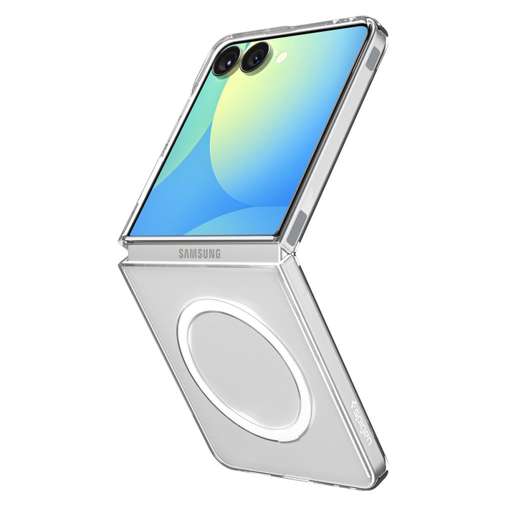 Spigen - Air Skin MagSafe (ACS09556) - Samsung Galaxy Z Flip7 - Crystal Clear / White