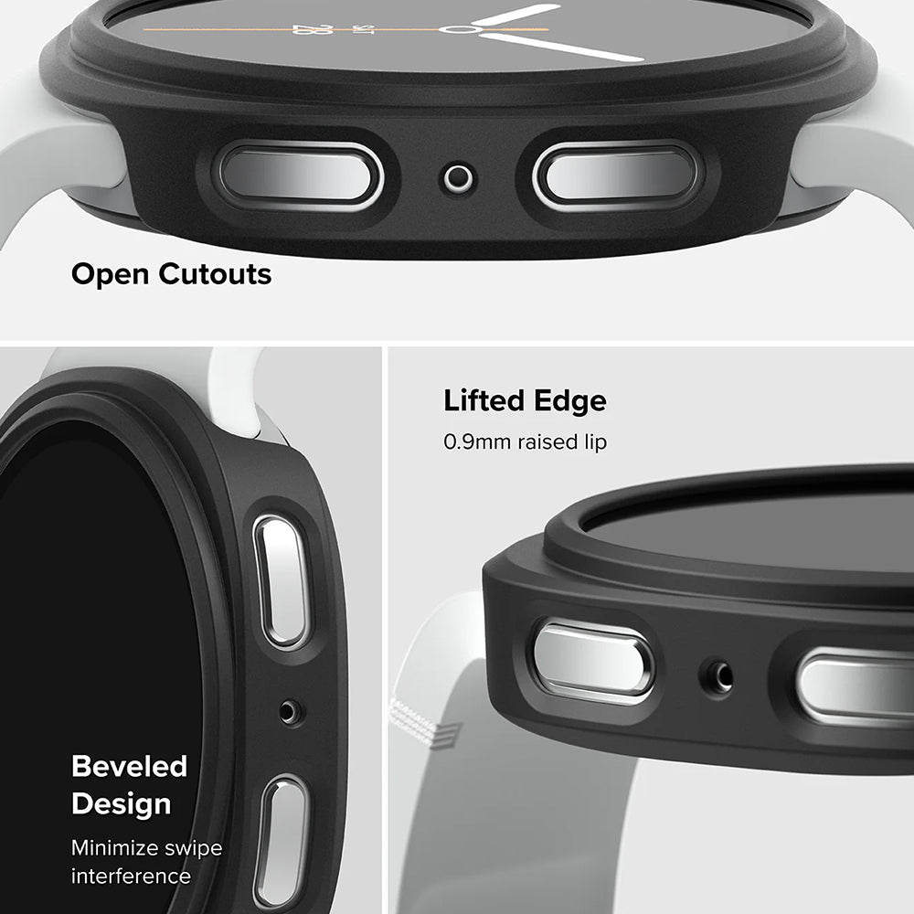Ringke - (2 pack) Slim Case - Samsung Galaxy Watch8 44mm - Clear / Matte Black