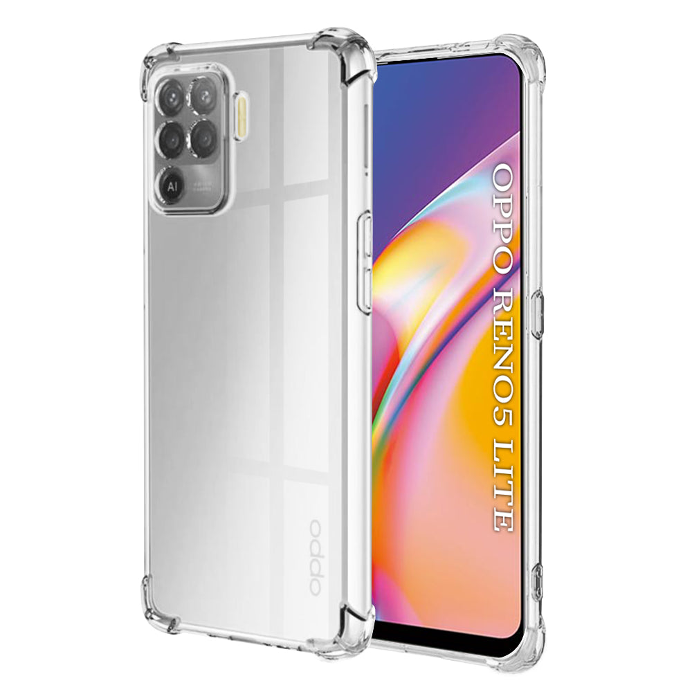 Techsuit - Shockproof Clear Silicone - Oppo Reno5 Lite / Oppo A94 4G - Clear