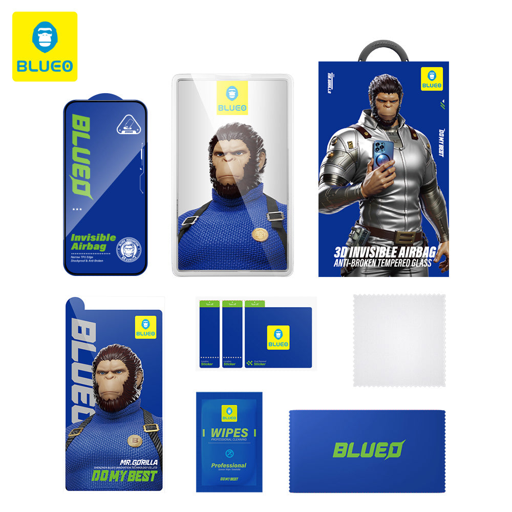 Blueo - Anti-Broken Glass - iPhone 14 Pro Max / iPhone 15 Plus / iPhone 16 Plus - Black