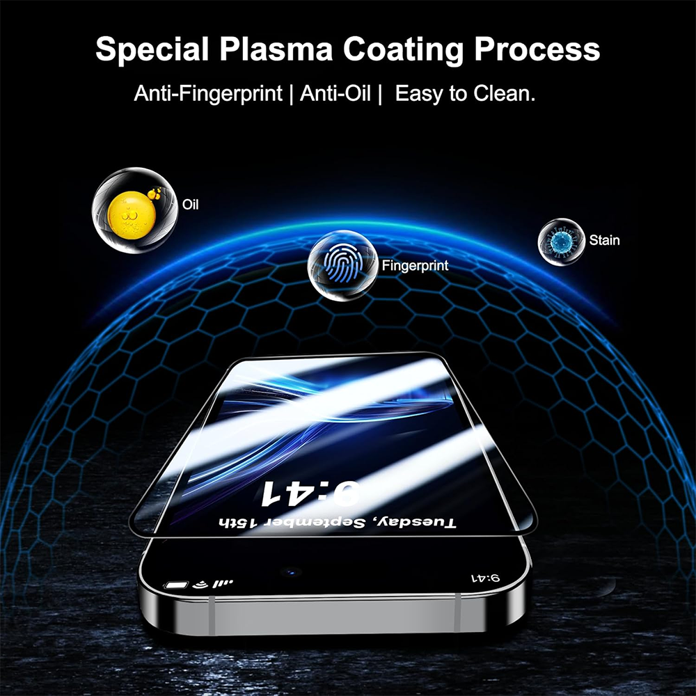 Blueo - Anti-Broken Glass - iPhone 14 Pro Max / iPhone 15 Plus / iPhone 16 Plus - Black