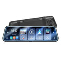 Yesido - Rearview Mirror with Dash Cam (KM24) - Carplay, Android Auto, AirPlay, BT5.2, Adjustable Camera - Black