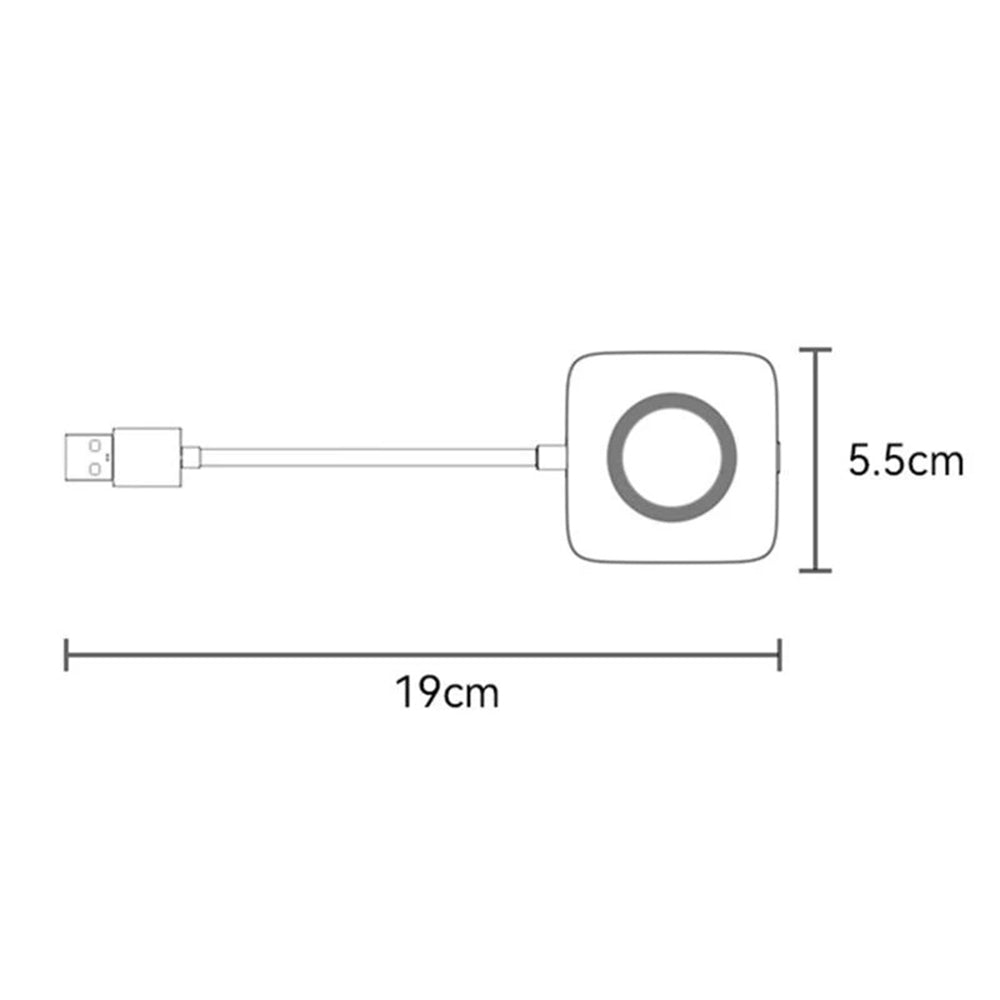 Yesido - Wireless CarPlay Adapter (KM23) - for Apple, with USB to Type-C Cable, Bluetooth V5.0, 1080P - Grey