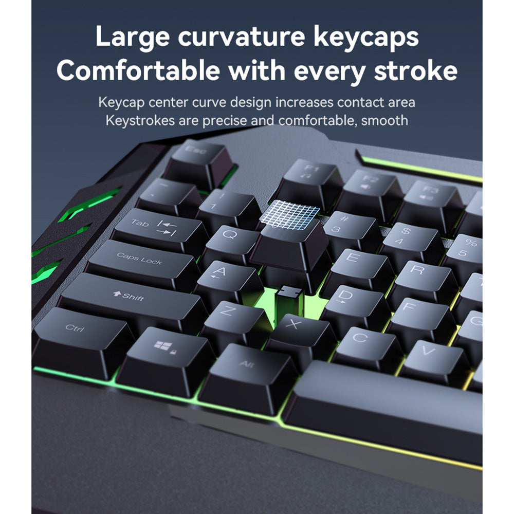 Tastatura Mecanica Yesido (KB21), 104 Taste, RGB, Negru