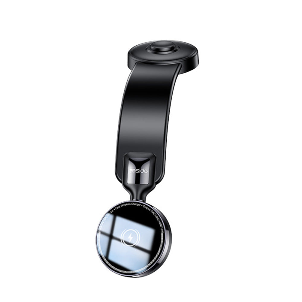 Yesido - Car Holder with Wireless Charging (C316) - for Dashboard, N52 Magnets, Flexible, Smart Power Control, 15W - Bla