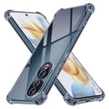 Techsuit - Shockproof Clear Silicone - Honor 90 - Smoke Black