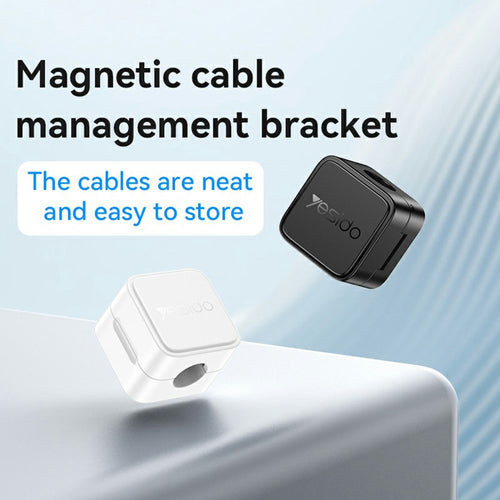 Yesido - (4 pack) Cable Organizer (C216WH) - Magnetic Clips, Strong Adhesive, Mini Design - White