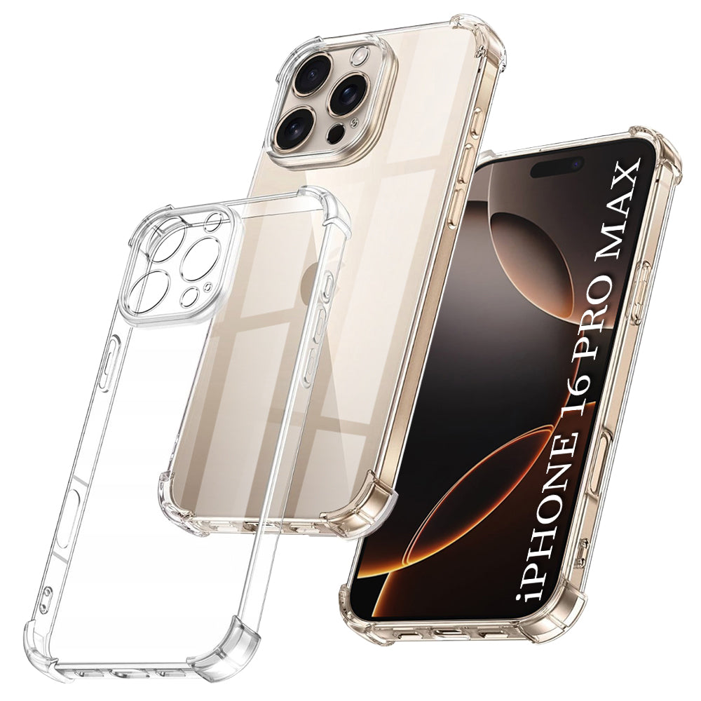 Techsuit - Shockproof Clear Silicone - iPhone 16 Pro Max - Clear