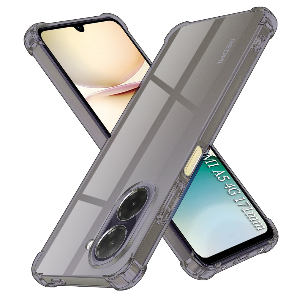 Techsuit - Shockproof Clear Silicone - Xiaomi Redmi A5 4G (Standard) - Smoke Black
