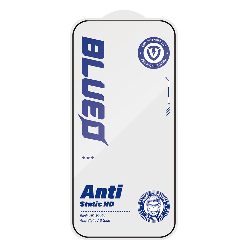 Blueo - Anti-Static HD Glass - iPhone 15 Pro Max - Black