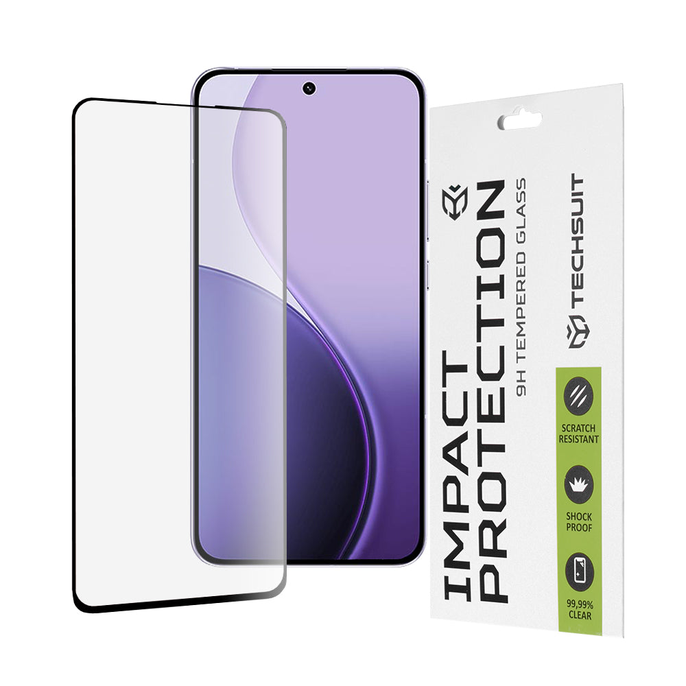 Techsuit - 111D Full Cover / Full Glue Glass - Oppo Reno14 F / Reno14 FS 5G - Black