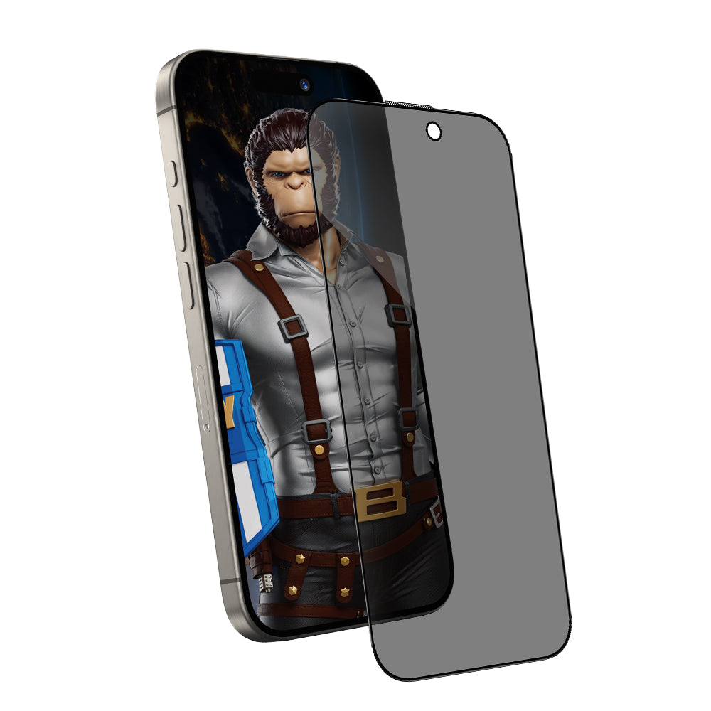 Blueo - Anti-Peep Privacy Glass - iPhone 12 Pro Max - Black