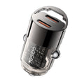 Yesido - Mini Car Charger (Y69) - Dual-Port Type-C, PD30W, Aluminum Alloy, Fast Charging - Black