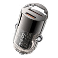 Yesido - Hidden Car Charger (Y68) - Dual-Port USB-A + Type-C, PD30W, Aluminum Alloy, Fast Charging - Black