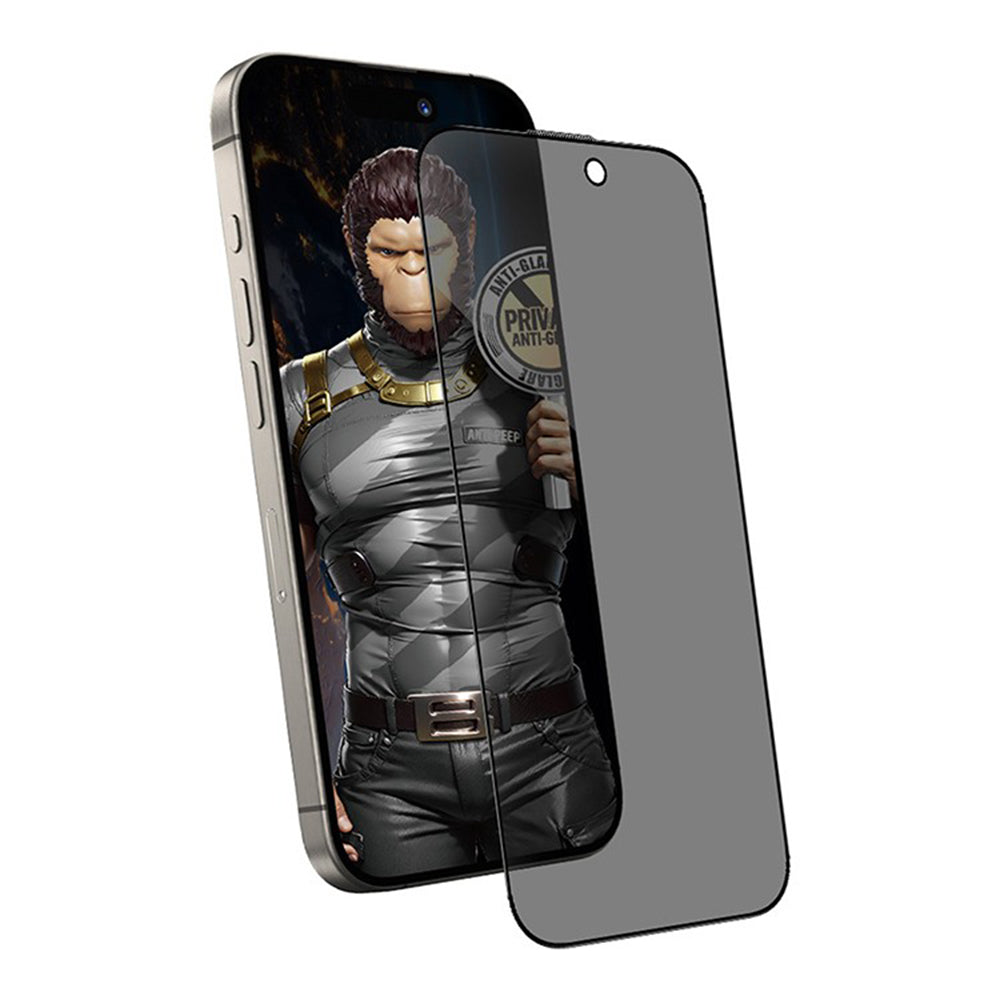 Blueo - Anti-Peep Privacy Glass - iPhone 14 Pro Max - Matte Black