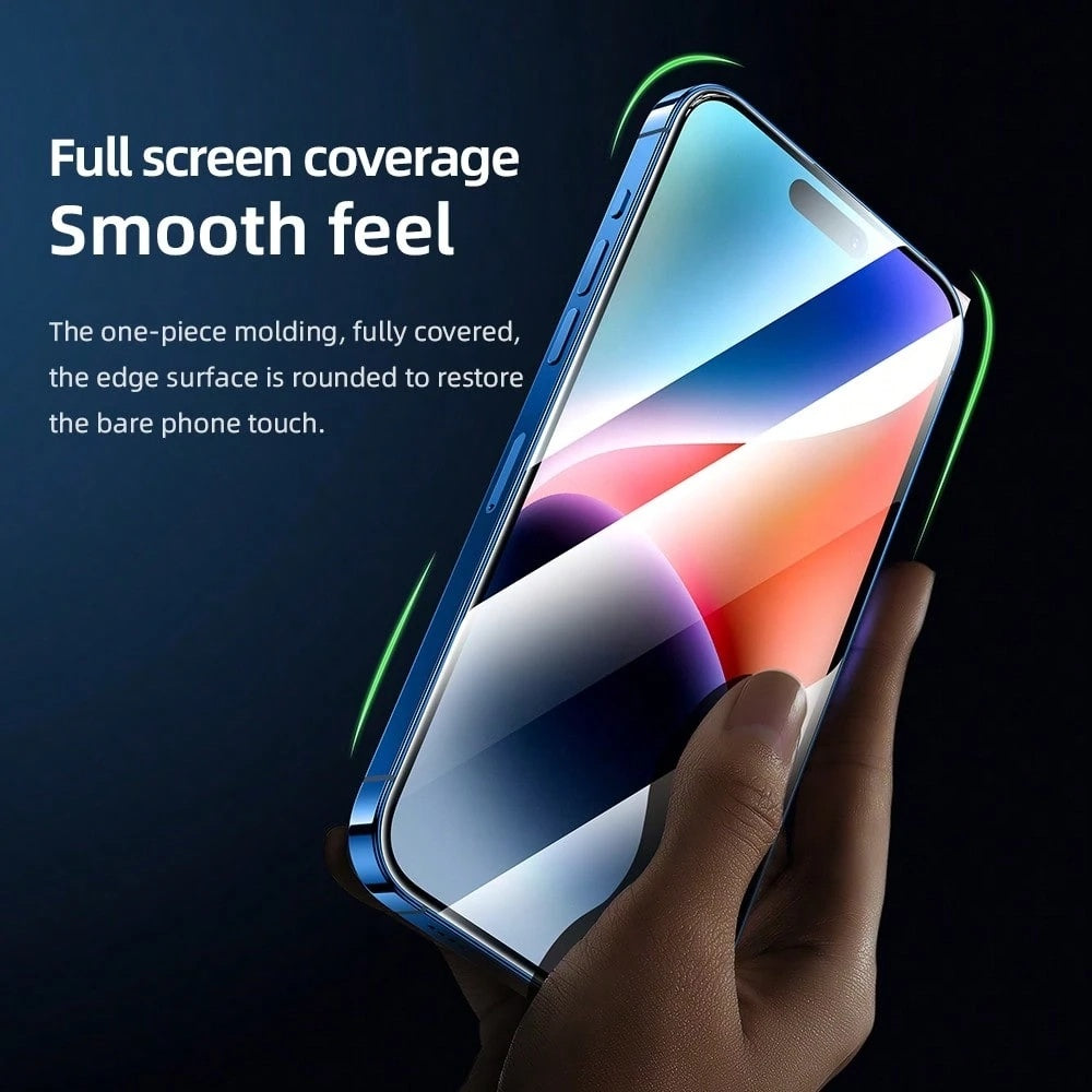 Blueo - 3D Full Display Curved Edge AR Glass - iPhone 16 Pro - Black