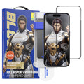 Blueo - 3D Full Display Curved Edge AR Glass with Applicator Pro - iPhone 16 Pro / iPhone 17 / iPhone 17 Pro - Black