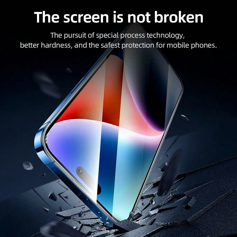Blueo - 3D Full Display Curved Edge AR Glass with Applicator Pro - iPhone 16 Pro / iPhone 17 / iPhone 17 Pro - Black