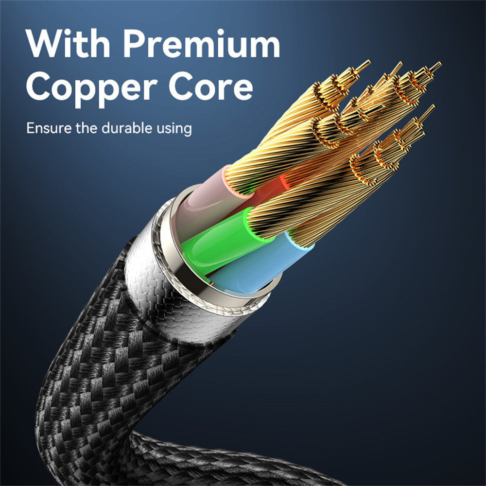 Yesido - Data Cable (CA185) - Type-C to Type-C, Fast Charging, 480Mbps, 240W, 48V/5A, E-Mark Chip, Nylon Braided, 1.2m -