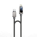 Yesido - Data Cable (CA180) - Super Fast Charging, with Digital Display, Type-C to Lightning, 27W, 3A, 480Mbps, 1.2m - B