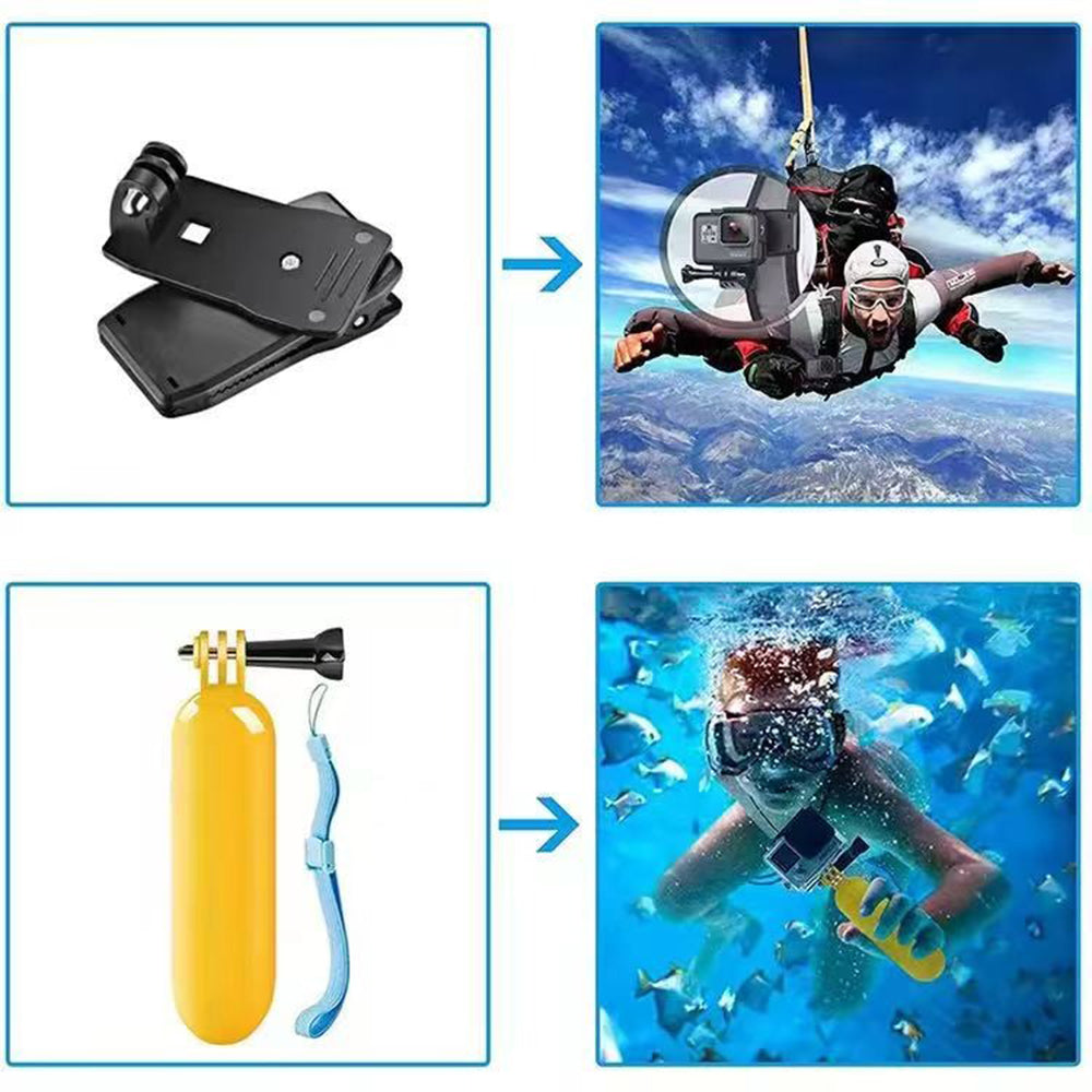 Techsuit - Accessory Kit CamQuest 15in1 (SA15) - for GoPro Action Camera - Black