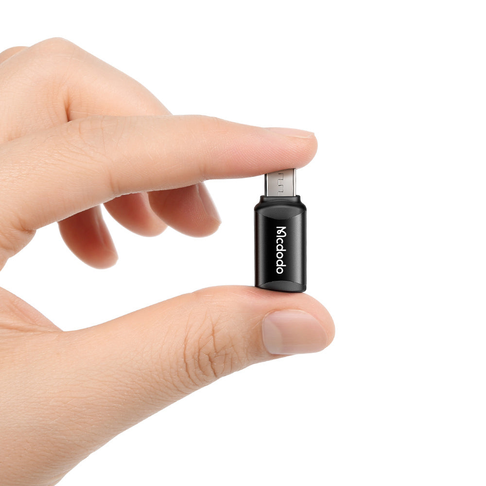 Mcdodo - OTG Adapter (OT-7690) - Type-C to Micro-USB, Aluminium Alloy, Charging & Data Sync - Black