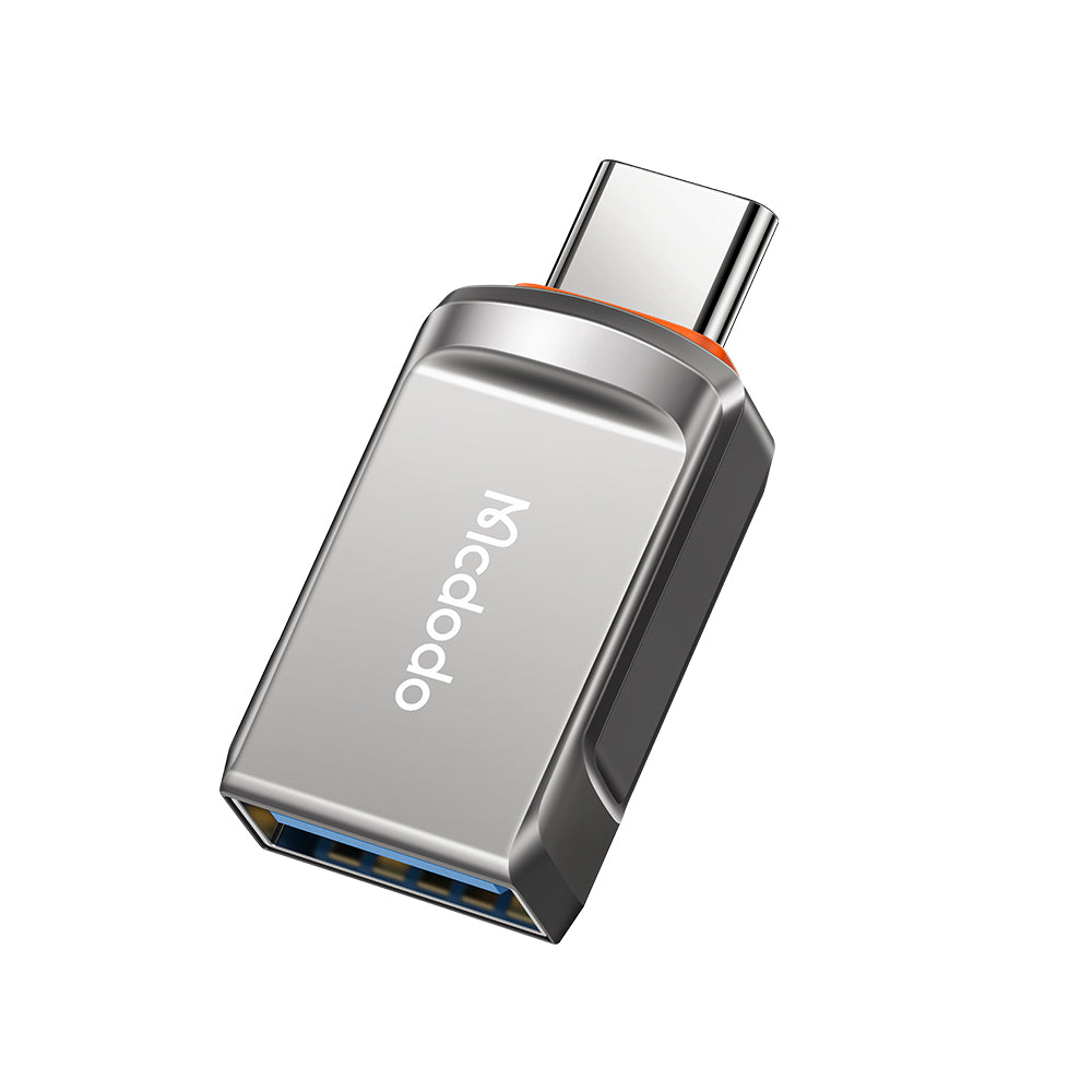 Mcdodo - OTG Adapter (OT-8730) - USB to Type-C, Zinc Alloy, 5.0Gbps - Dark Grey