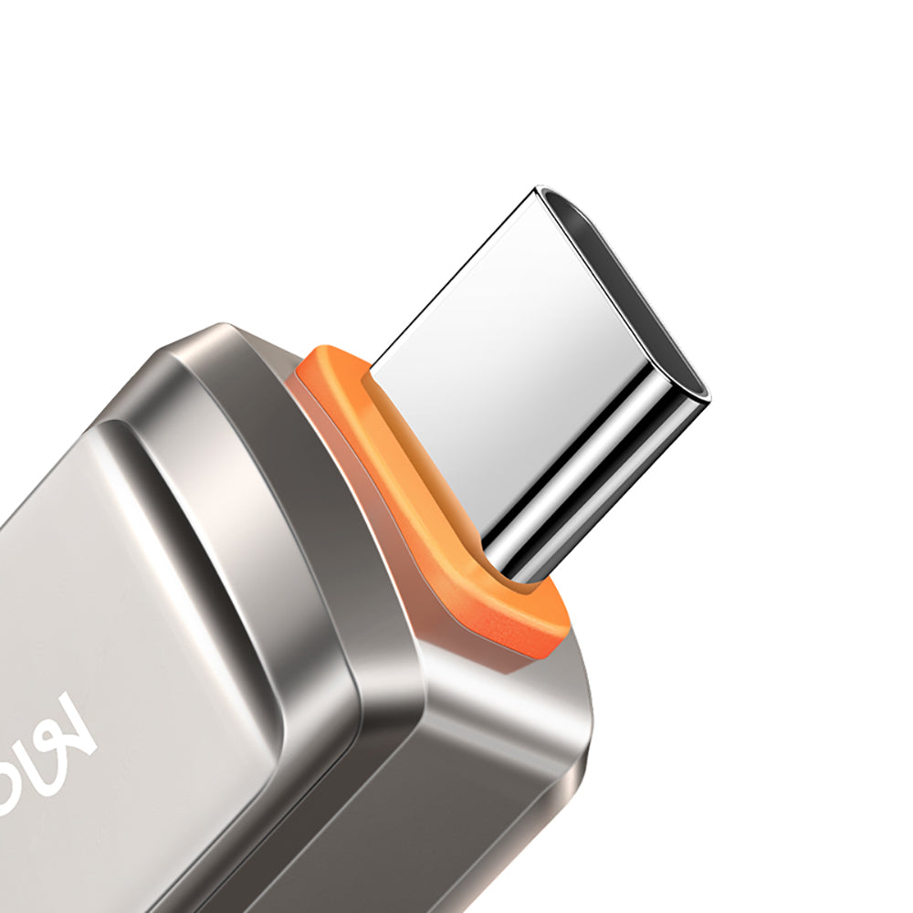 Mcdodo - OTG Adapter (OT-8730) - USB to Type-C, Zinc Alloy, 5.0Gbps - Dark Grey