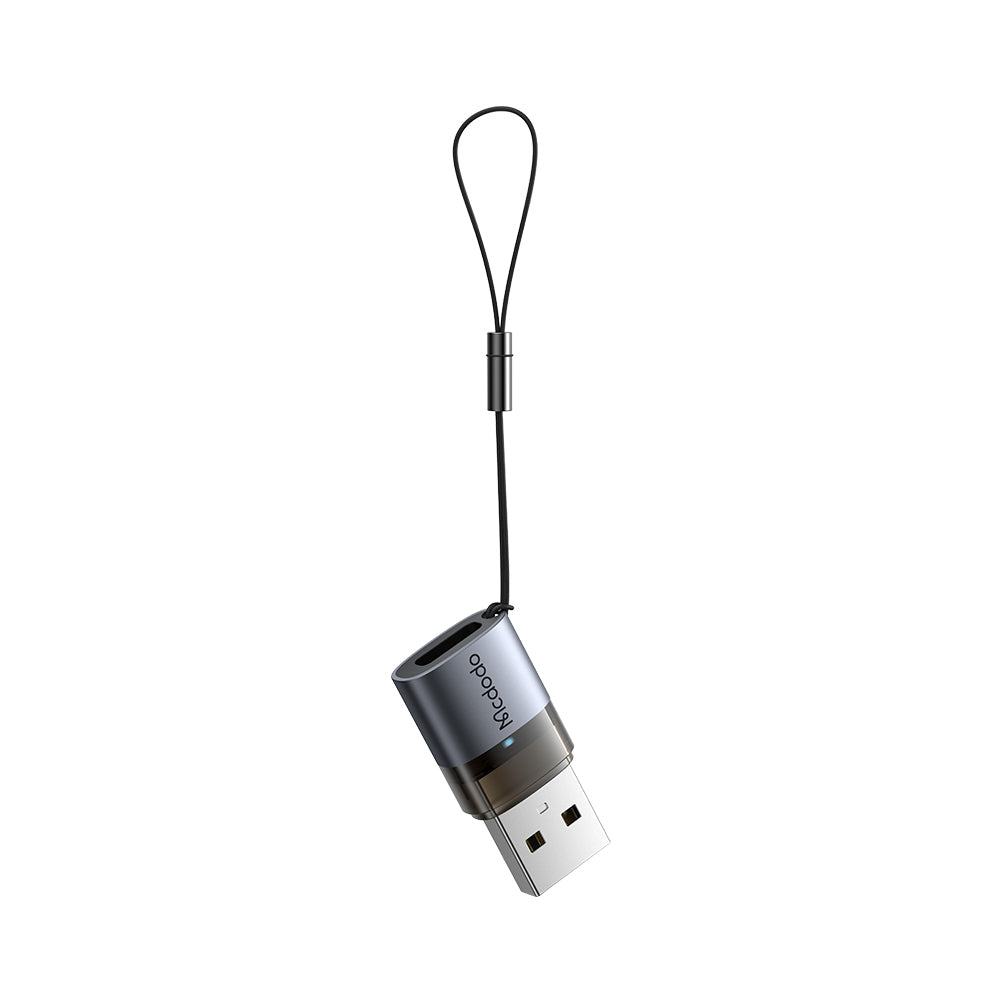 Mcdodo - OTG Adapter (OT-7580) - Type-C to USB3.0, Aluminium Alloy, Charging&Data Sync, with Indicator Light, Lanyard - 
