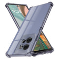 Techsuit - Shockproof Clear Silicone - Motorola Moto G75 - Smoke Black