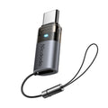 Mcdodo - OTG Adapter (OT-7610) - Lightning to Type-C, Aluminium Alloy, Charging & Data Sync, 60W, Blue Light, Lanyard - 